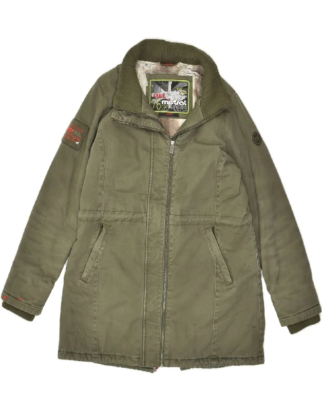 MISTRAL Womens Windbreaker Jacket UK 16 Large Khaki