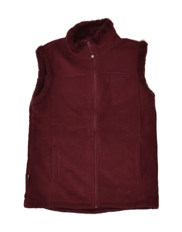 MOUNTAIN WAREHOUSE Womens Fleece Gilet UK 12 Medium  Maroon Polyester