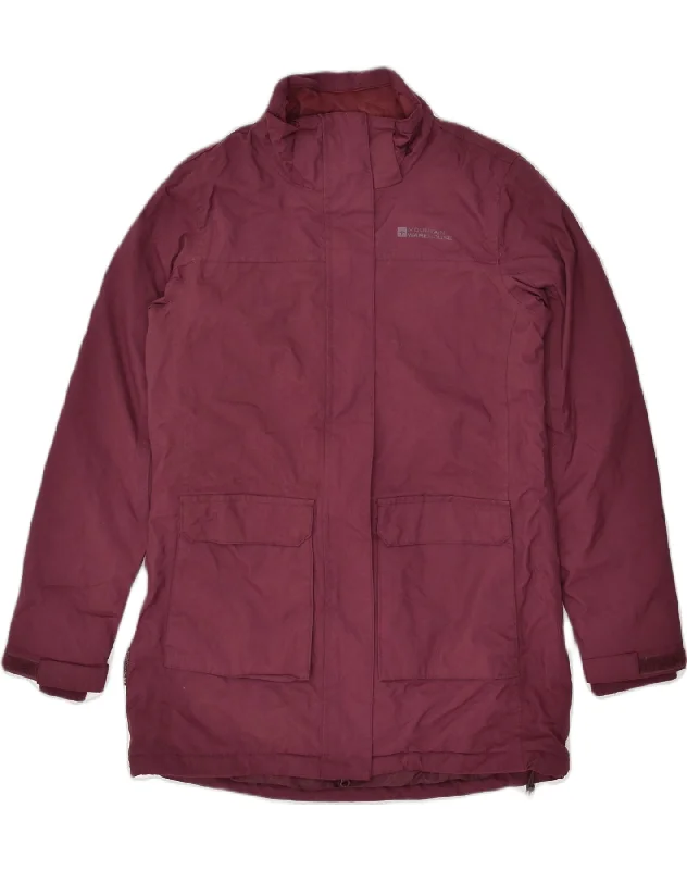 MOUNTAIN WAREHOUSE Womens Windbreaker Coat UK 8 Small Burgundy Polyester