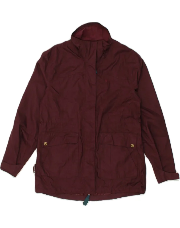 MOUNTAIN WAREHOUSE Womens Windbreaker Jacket UK 14 Large  Maroon Polyester