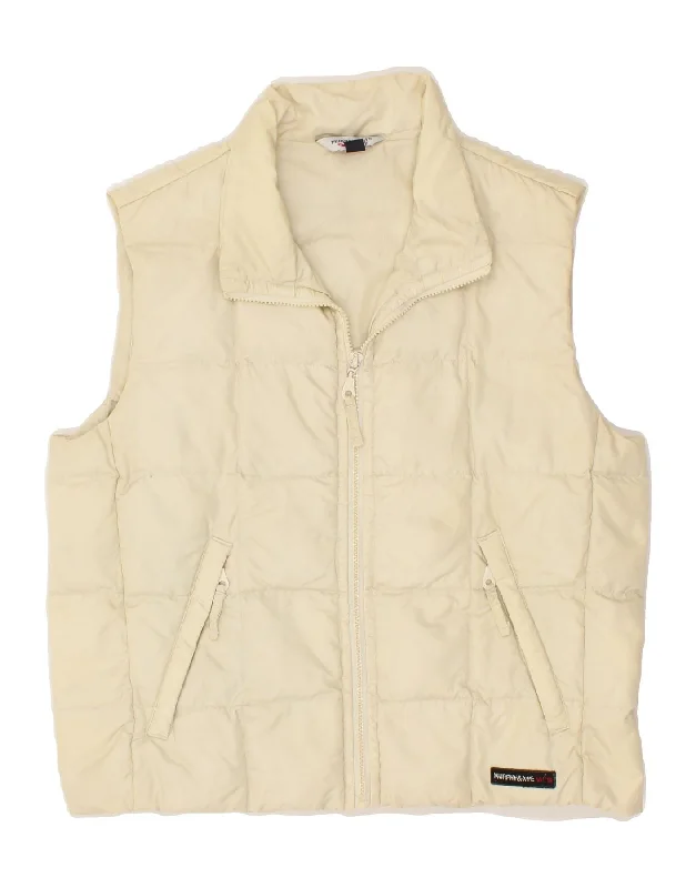 MURPHY & NYE Womens Padded Gilet UK 14 Medium Beige Polyamide