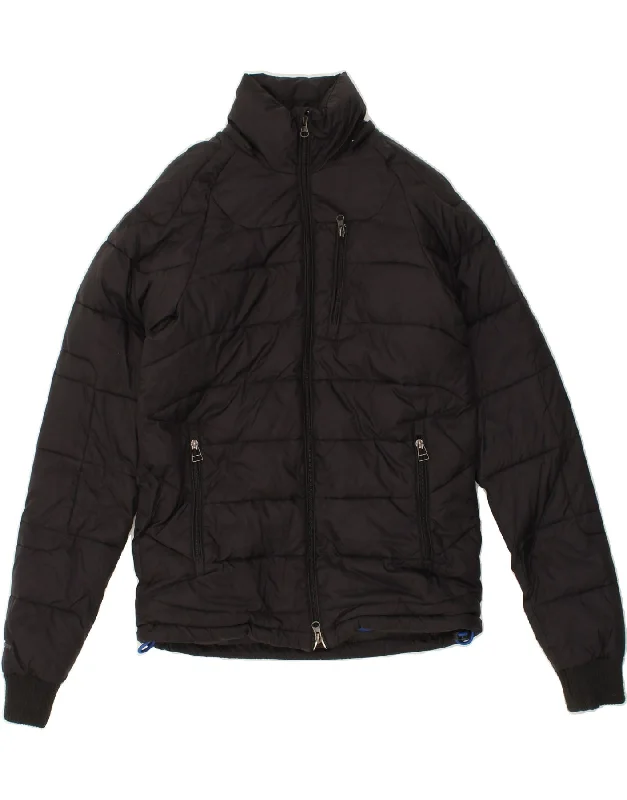 SUPERDRY Womens Padded Jacket UK 10 Small Black Nylon