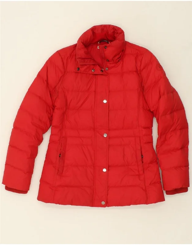 TOMMY HILFIGER Womens Padded Jacket UK 10 Small Red Polyester