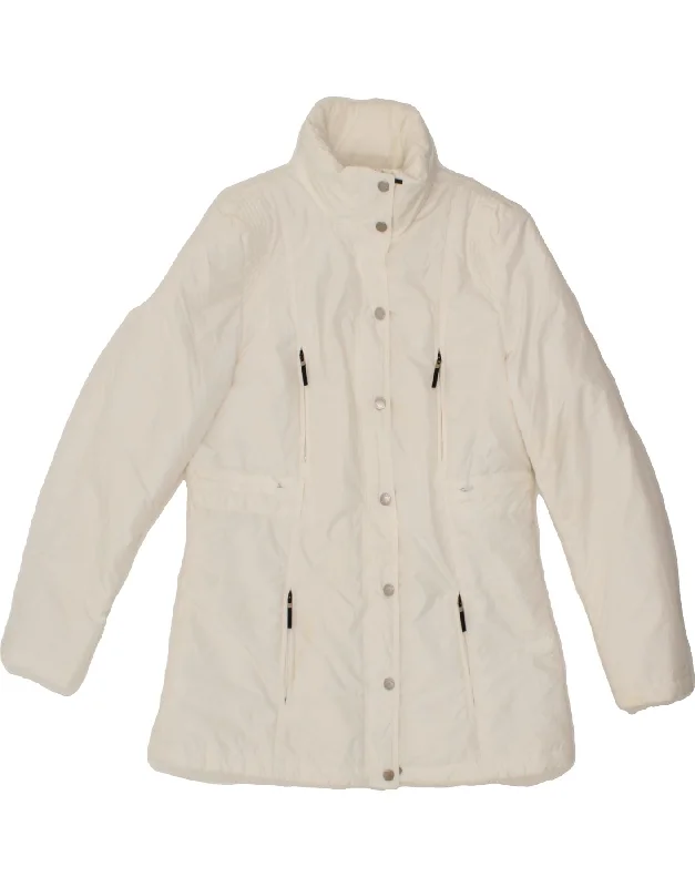 TOMMY HILFIGER Womens Padded Jacket UK 14 Large White