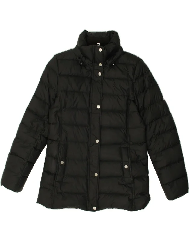 TOMMY HILFIGER Womens Padded Jacket UK 14 Medium Black Polyester