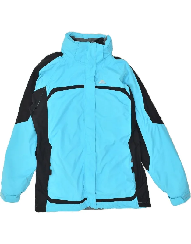 TRESPASS Womens Windbreaker Jacket UK 18 XL Blue Colourblock Polyester