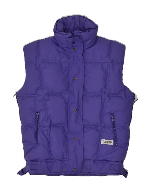 VINTAGE Womens Padded Gilet EU 40 Medium Purple