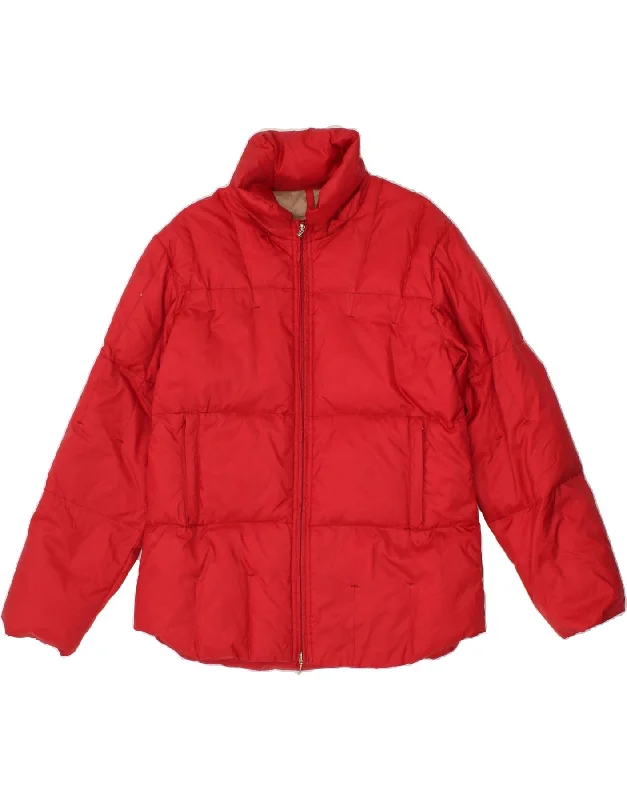 VINTAGE Womens Padded Jacket IT 46 Large Red Nylon