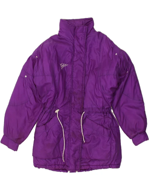 VINTAGE Womens Padded Jacket UK 18 XL Purple