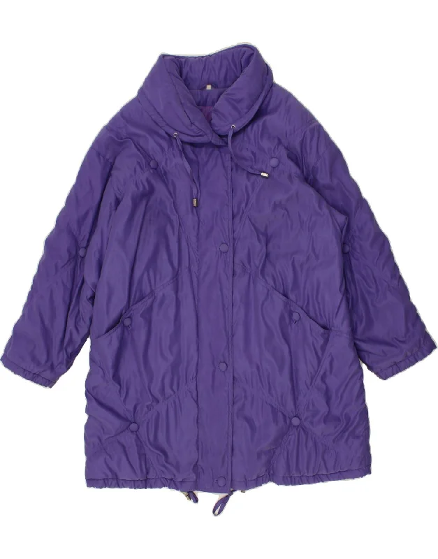 VINTAGE Womens Windbreaker Coat UK 16 Large Purple