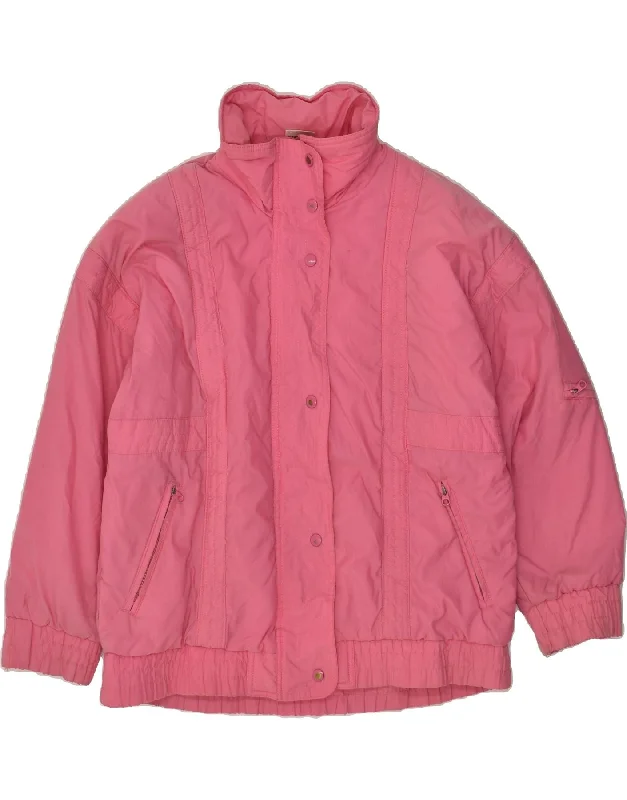 VINTAGE Womens Windbreaker Jacket EU 38 Medium Pink Polyamide