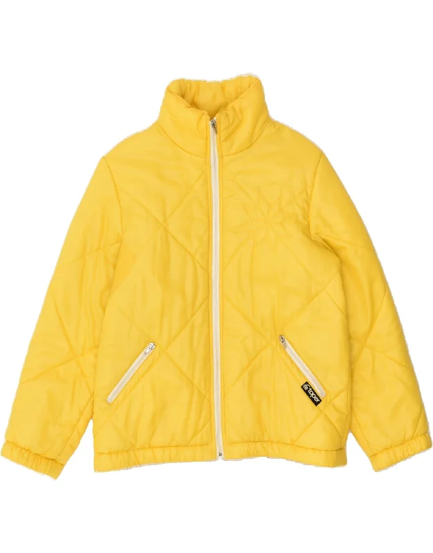 VINTAGE Womens Windbreaker Jacket UK 14 Medium Yellow