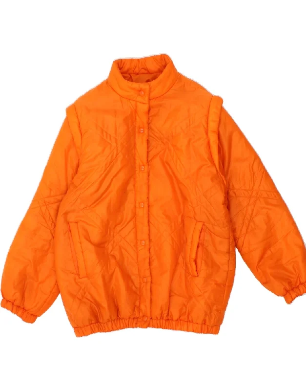 VINTAGE Womens Windbreaker Jacket UK 16 Large Orange