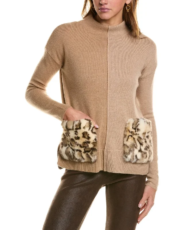 MEIR Colorblock Wool & Cashmere-Blend Sweater