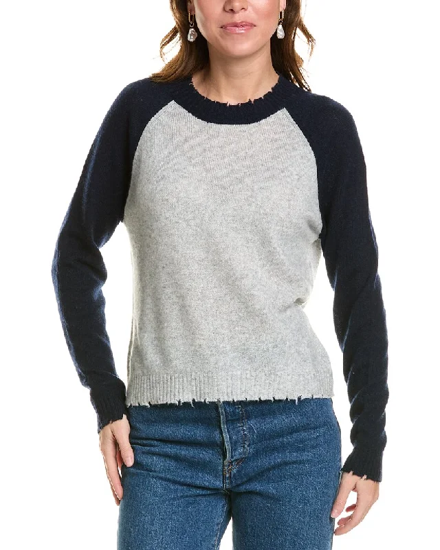 Minnie Rose Colorblocked Cashmere Sweater