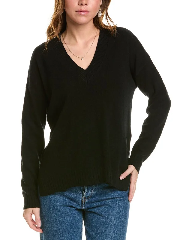 Minnie Rose High-Low Cashmere Sweater