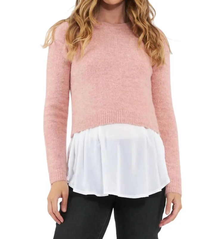 Patty Detachable Nursing Knit Top In Dusty Pink