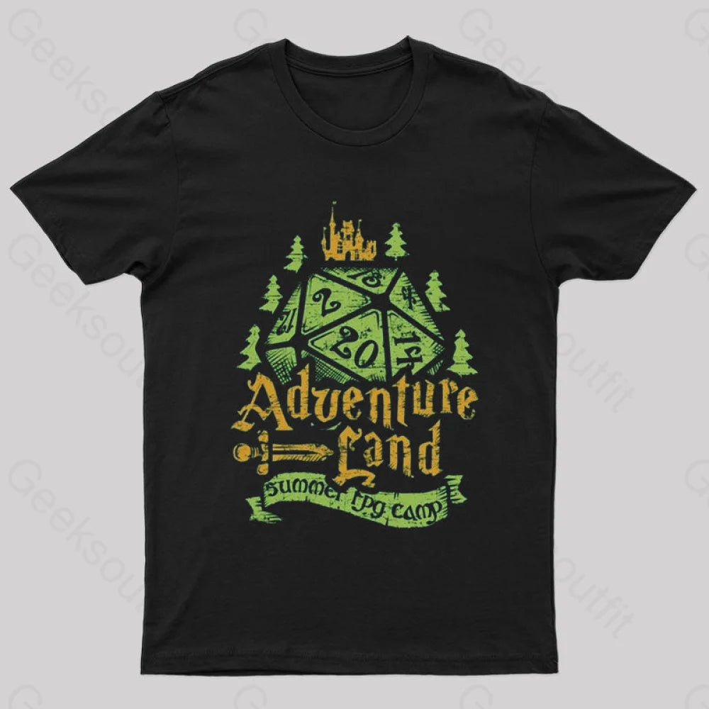 Adventureland Summer RPG Camp Nerd T-Shirt