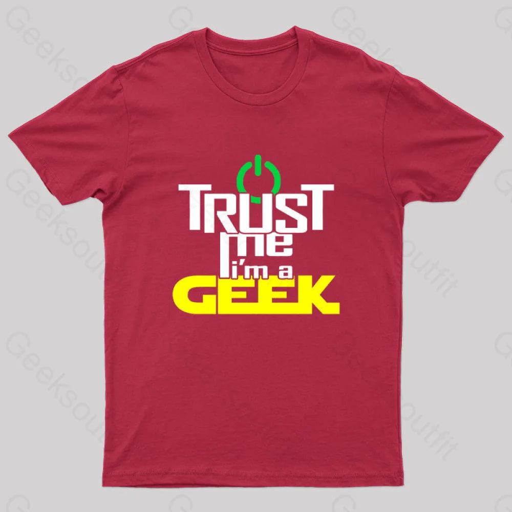 Geeky Geek Proud Geek Slogan T-Shirt