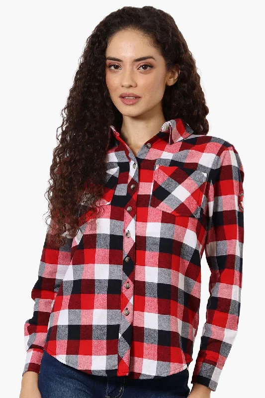 Canada Weather Gear Flannel Button Up Shirt - Red