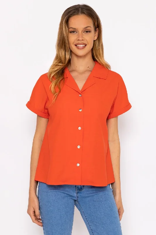 Coral Camp Collar Shirt