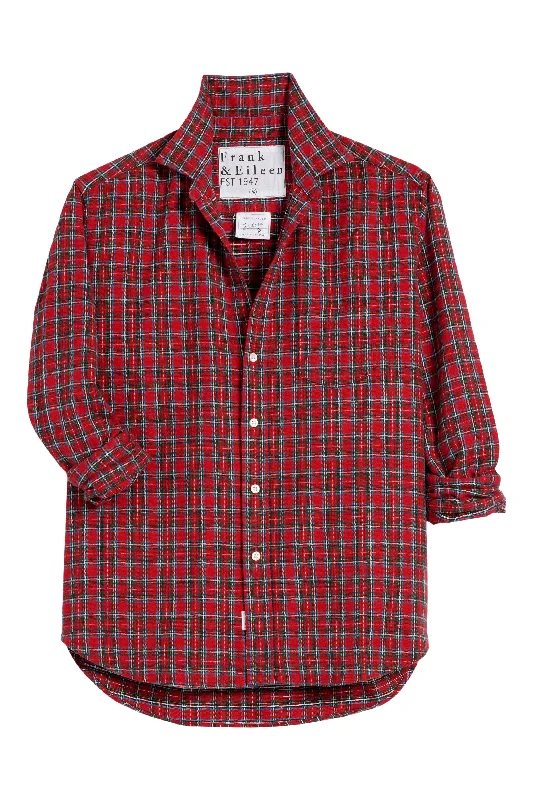 Frank & Eileen Eileen Relaxed Button Up Shirt in Small Red Plaid