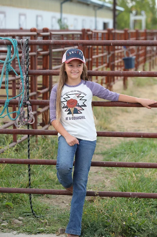 Girls Cowgirl Raglan Tee Shirt