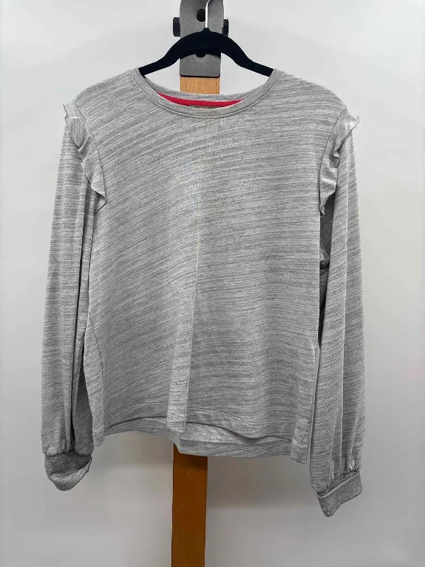 Lilla P Women's Size L Gray Heathered Long Sleeve Shirt