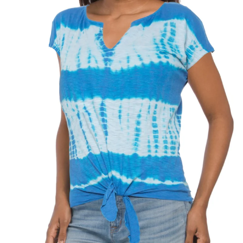 Lucky Brand Tie-Dye Twist-Front Cotton Shirt