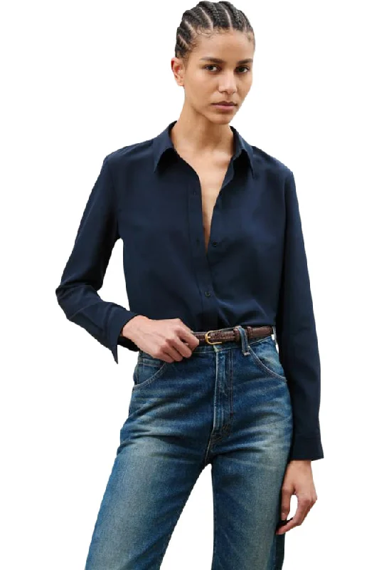 Nili Lotan Simone Shirt in Midnight