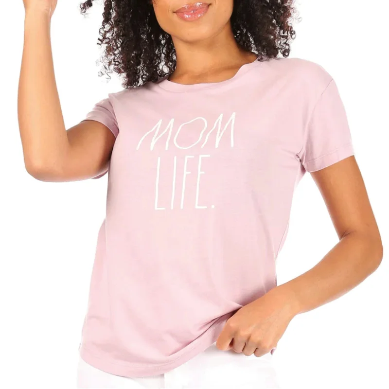 Rae Dunn Women's Mom Life Print Soft Cotton T-Shirt