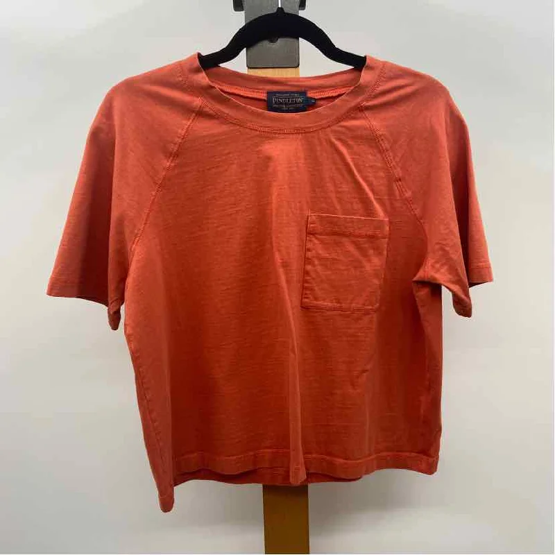 Pendleton Women's Size M Orange Solid T-Shirt