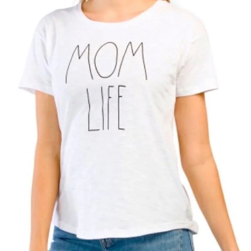 Rae Dunn Women's Mom Life Print Soft Cotton T-Shirt