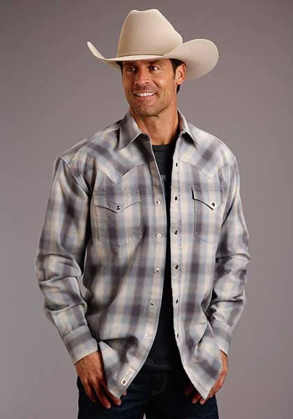 Stetson Men's Brushed Twill Flannel Shirt