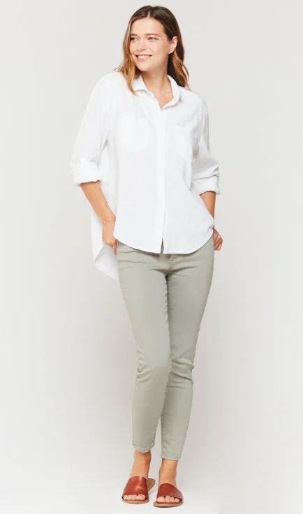 Riley White Button Up Tencel Shirt