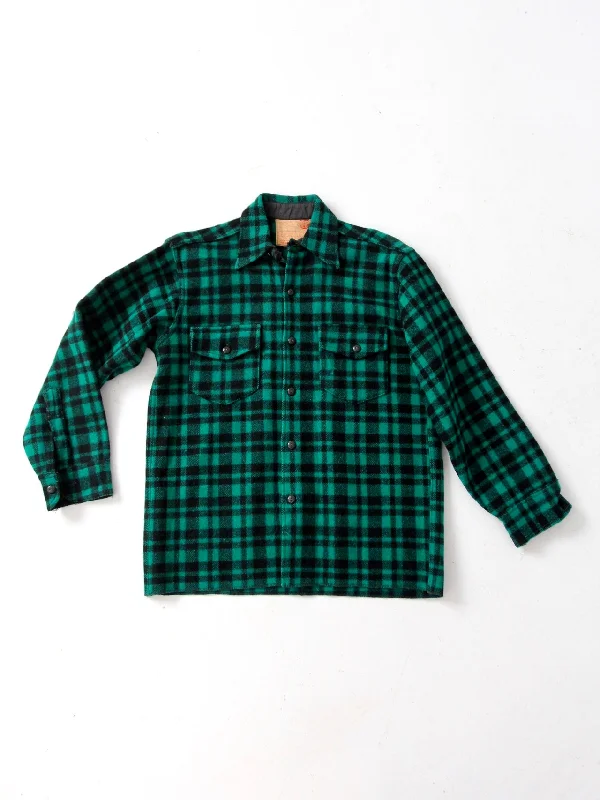 vintage 50s GWG wool plaid shirt