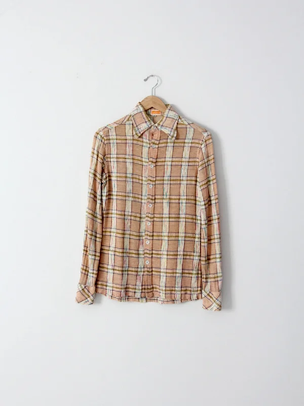 vintage 70s gauze cotton shirt