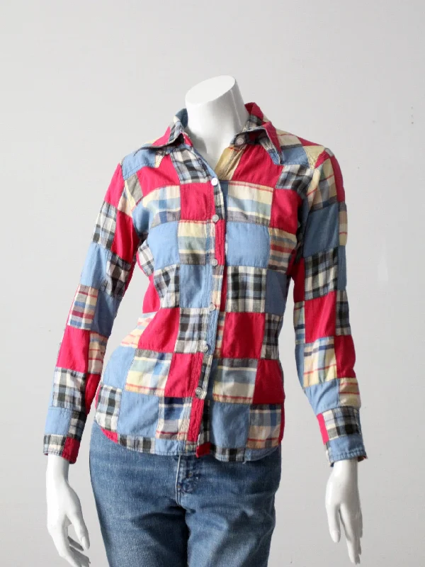 vintage 70s patchwork shirt