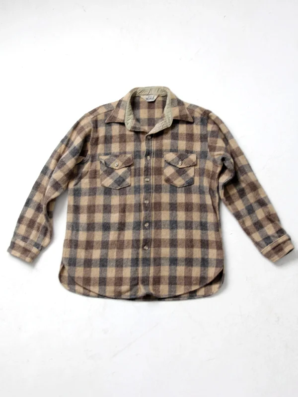 vintage Woolrich plaid wool shirt