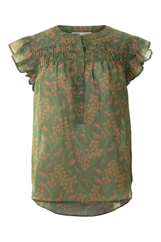 Xirena Beau Shirt in Olive Coral